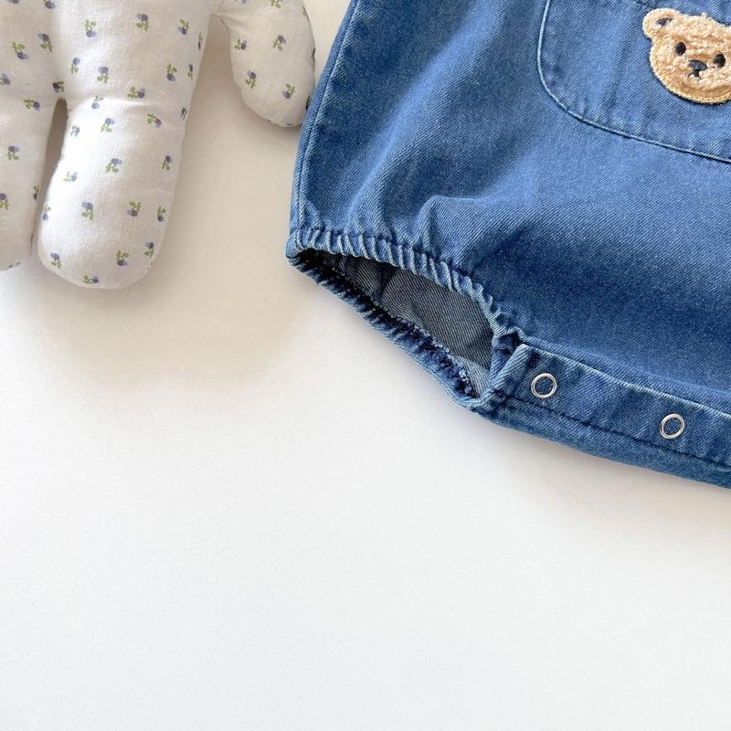 Conjunto com Suspensório Jeans Infantil