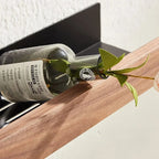 Prateleira Punch-Free de Madeira Maciça com Alumínio