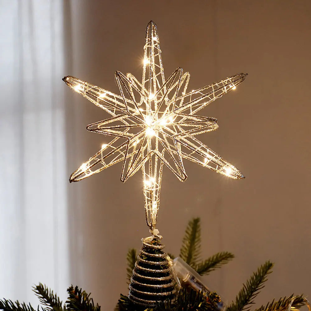 Estrela Decorativa LED para Árvore de Natal