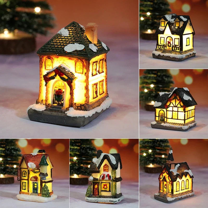 Mini Casa Decorativa Natalina com Iluminação LED