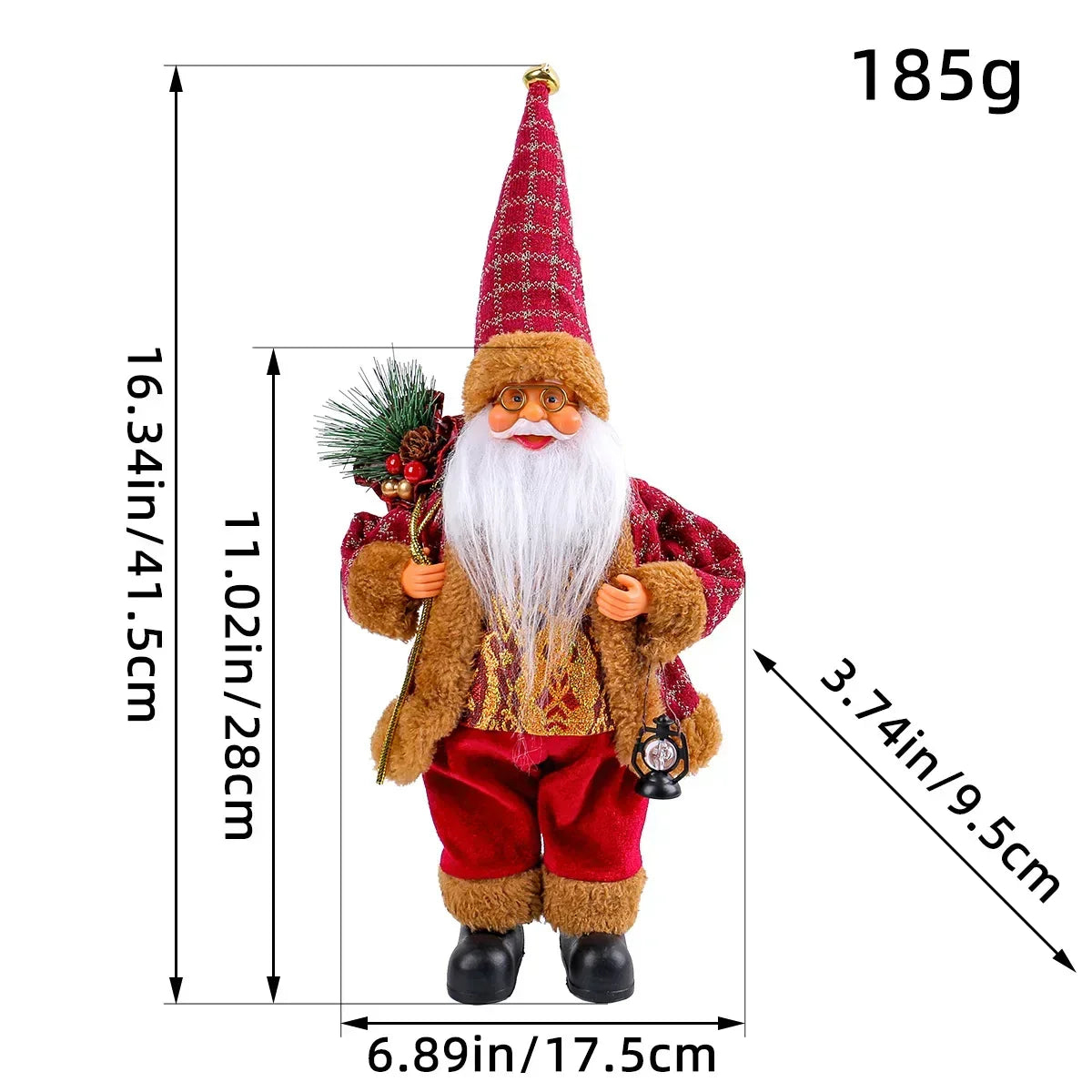 Boneco Papai Noel 30cm para Decoração de Natal