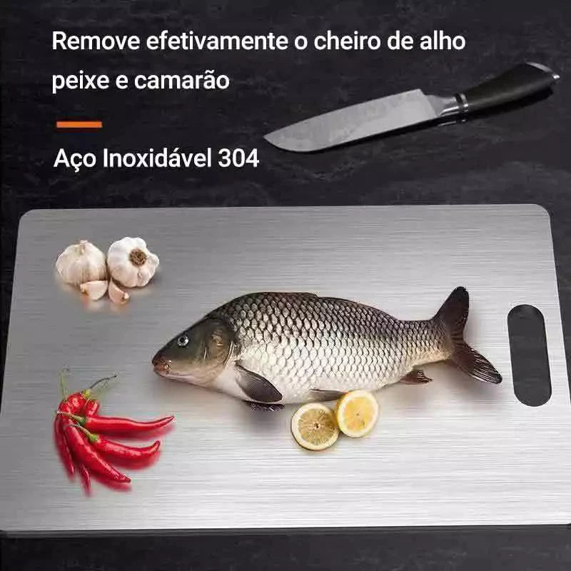 Tábua De Corte 100% Titânio Puro 30x20cm | [ANTI-BACTERIAS]